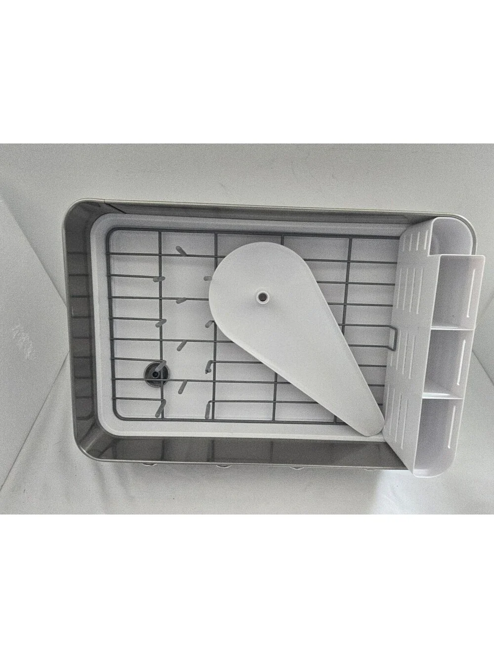 simplehuman Compact Kitchen Steel Frame Dishrack, White